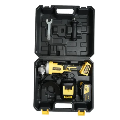 Smerigliatrice angolare con batteria al litio 21V/4Ah, motore brushless, 3 velocità, diametro disco 115mm Crownman - immagine 3