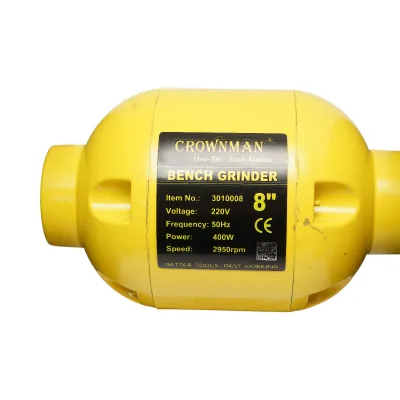 Smerigliatrice da banco 400W, disco abrasivo 220V 200x20x16mm, velocità di rotazione 2950rpm Crownman - immagine 6