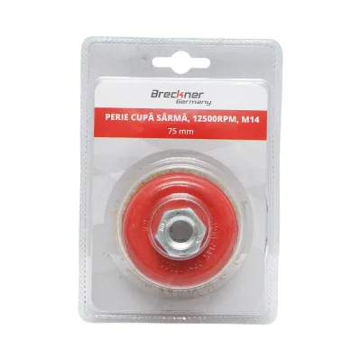 Spazzola a tazza metallica 75mm, M14 Breckner Germany - immagine 3