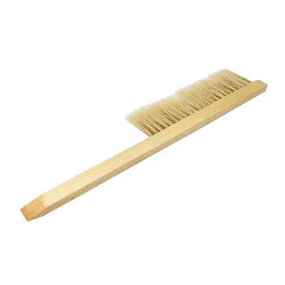 Spazzola apicola a doppia fila con setole di crine di cavallo e manico in legno (410x80 mm) - immagine 3
