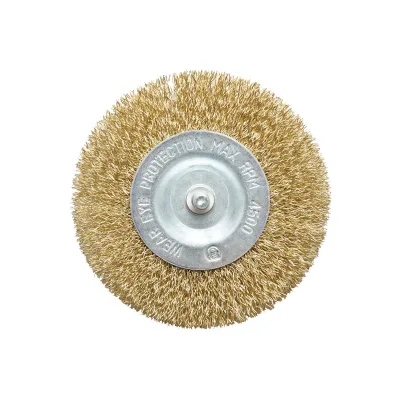 Spazzola circolare in filo metallico con attacco M14, 100 mm, 4500 giri/min, Breckner Germany. - immagine 3