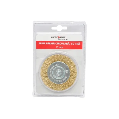 Spazzola circolare in filo metallico con attacco M14, 75 mm, 4500 giri/min, Breckner Germany - immagine 3