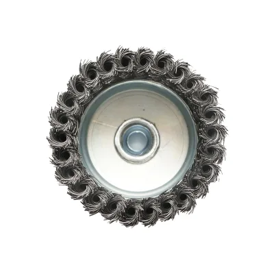 Spazzola metallica con filo intrecciato, tipo a tazza, 100 mm, M14 Breckner Germany - immagine 4