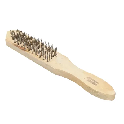 Spazzola metallica universale in legno