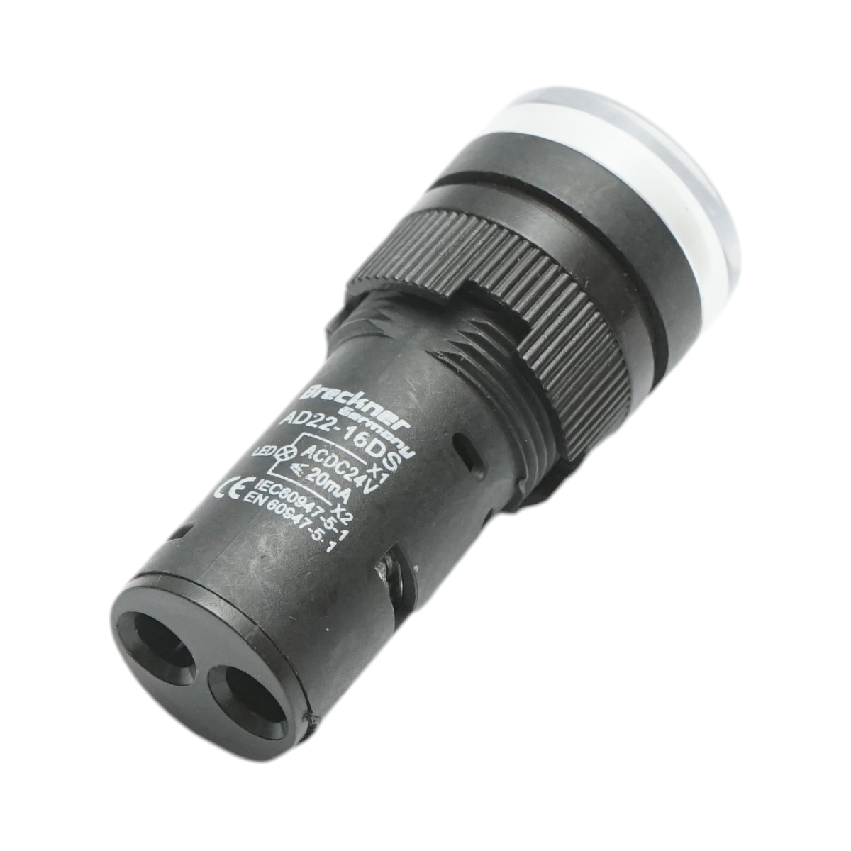 Spia luminosa LED bianca 24V AC/DC 16mm Breckner Germany - immagine 3