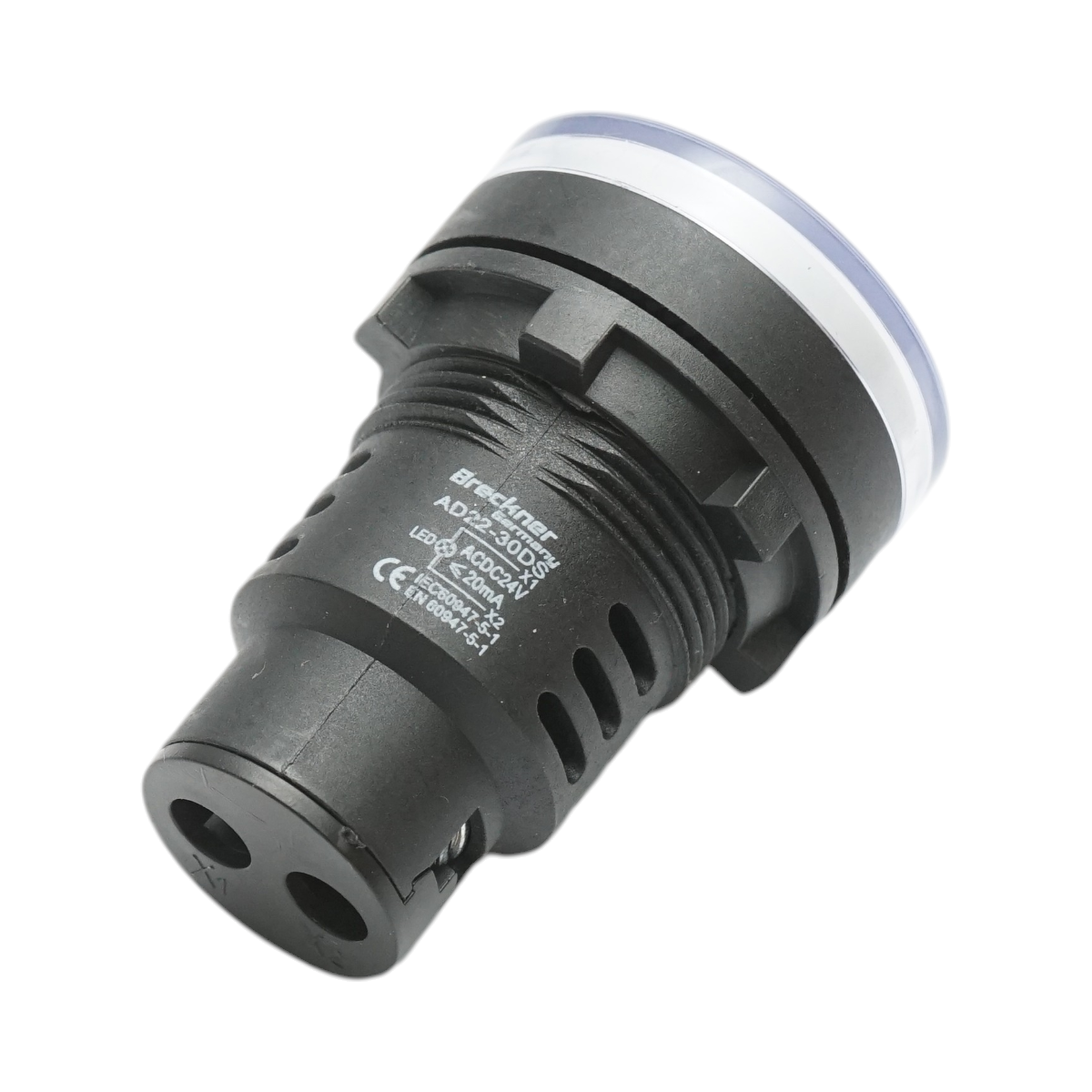 Spia luminosa LED bianca 24V AC/DC 30mm Breckner Germany - immagine 3
