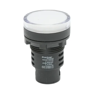 Spia luminosa LED bianca 24V AC/DC 30mm Breckner Germany