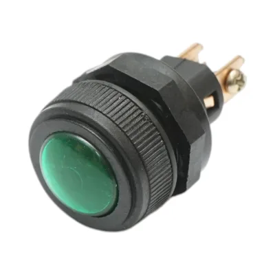 Spia luminosa verde 12V/10A–24V/5A 2 pin universale - immagine 2