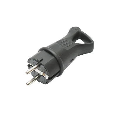 Spina schuko in gomma 250V, 16A con impugnatura e messa a terra IP44