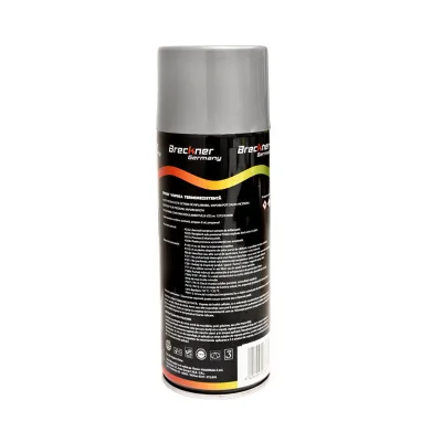 Spray vernice acrilica termoresistente fino a 400 gradi argento 450ml Breckner Germany - immagine 2