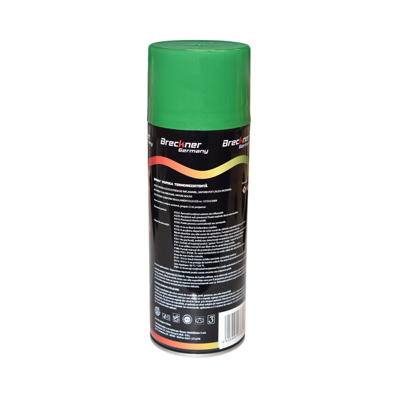 Spray vernice acrilica termoresistente fino a 400°C verde 450ml Breckner Germany - immagine 2