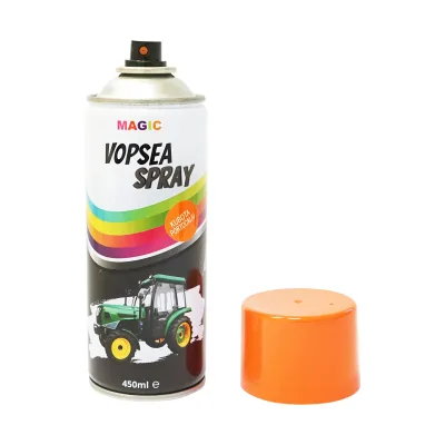 Spray vernice auto arancione tipo Kubota, professionale con asciugatura rapida 450ml MAGIC. - immagine 2