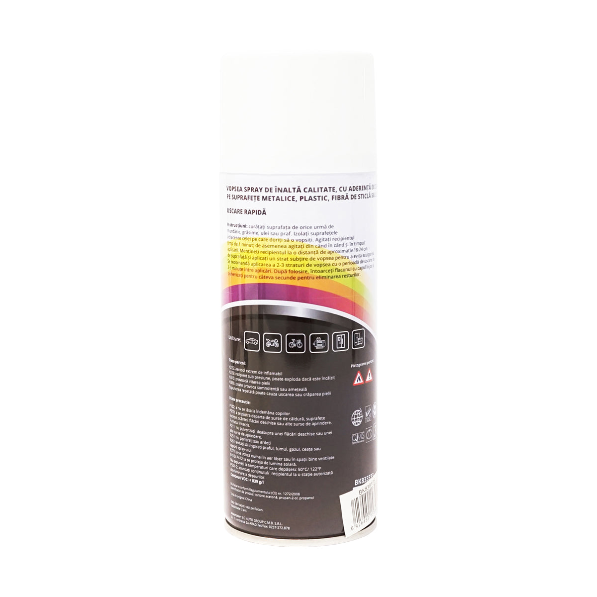Spray vernice auto bianco carta da riso tipo Steyr professionale ad asciugatura rapida, 450 ml MAGIC - immagine 3