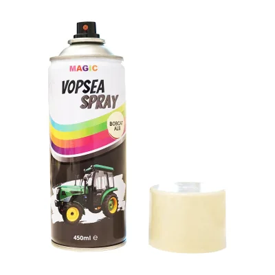 Spray vernice auto bianco tipo Bobcat, professionale con asciugatura rapida 450ml MAGIC - immagine 2