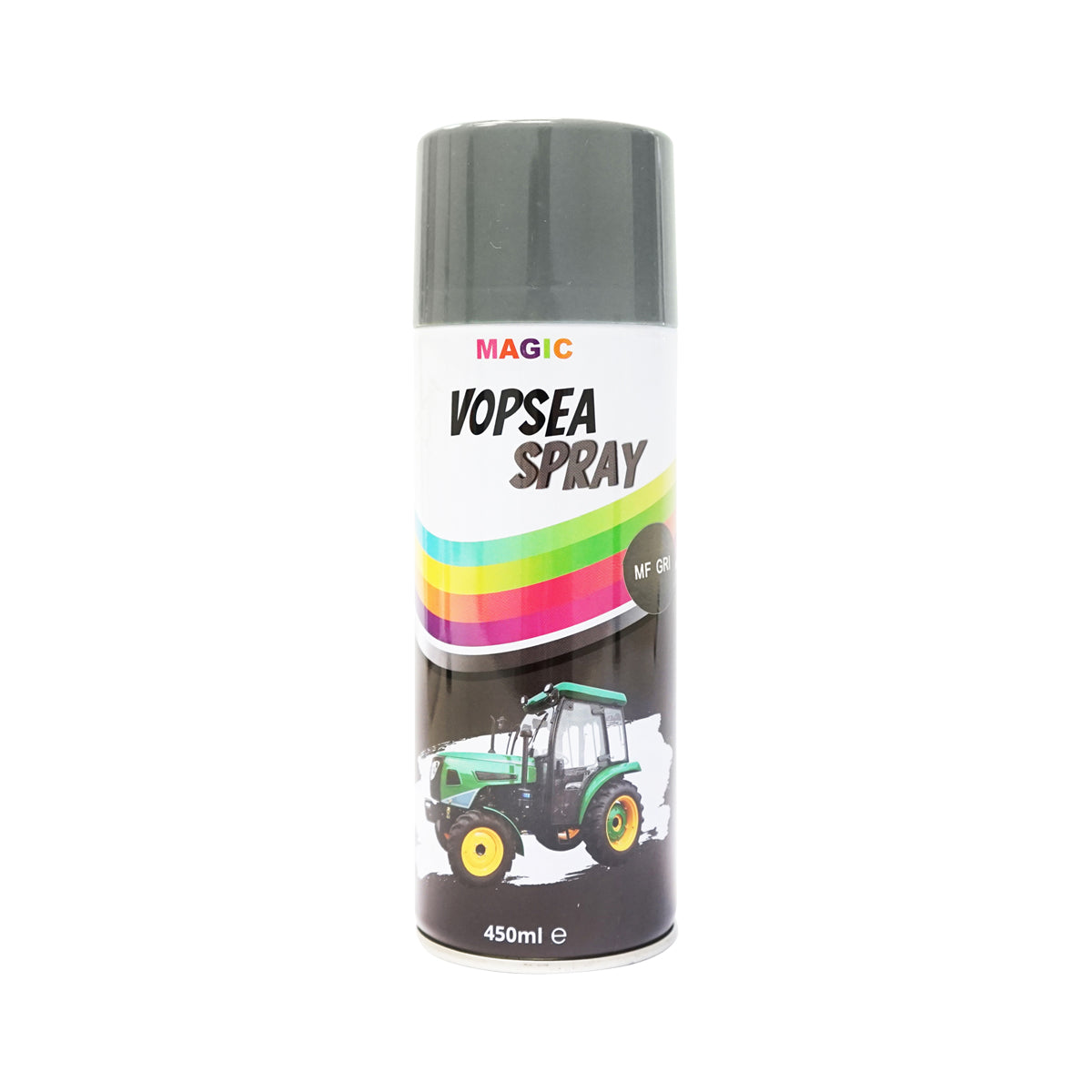 Spray vernice auto grigio tipo Massey Ferguson professionale con asciugatura rapida 450ml MAGIC