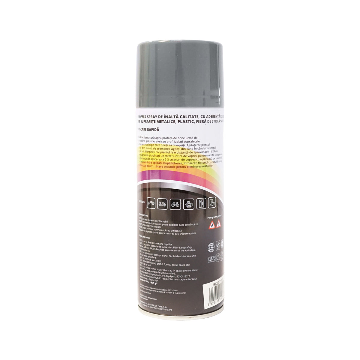 Spray vernice auto grigio tipo Massey Ferguson professionale con asciugatura rapida 450ml MAGIC - immagine 3