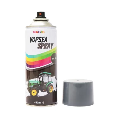 Spray vernice auto grigio tipo Massey Ferguson professionale con asciugatura rapida 450ml MAGIC - immagine 2