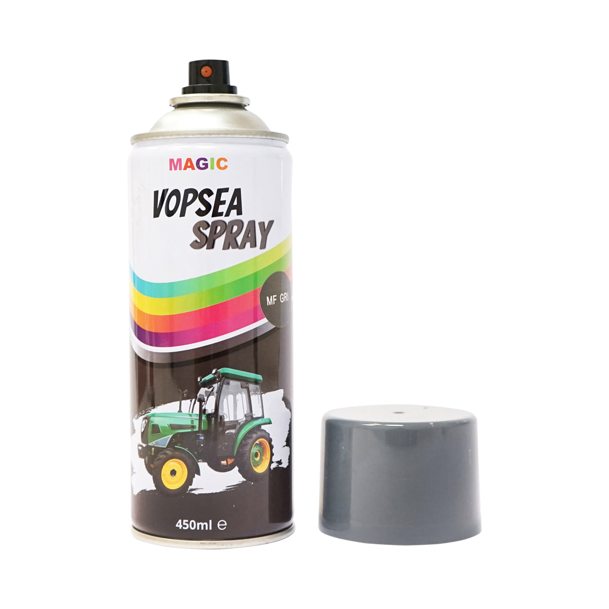 Spray vernice auto grigio tipo Massey Ferguson professionale con asciugatura rapida 450ml MAGIC - immagine 2