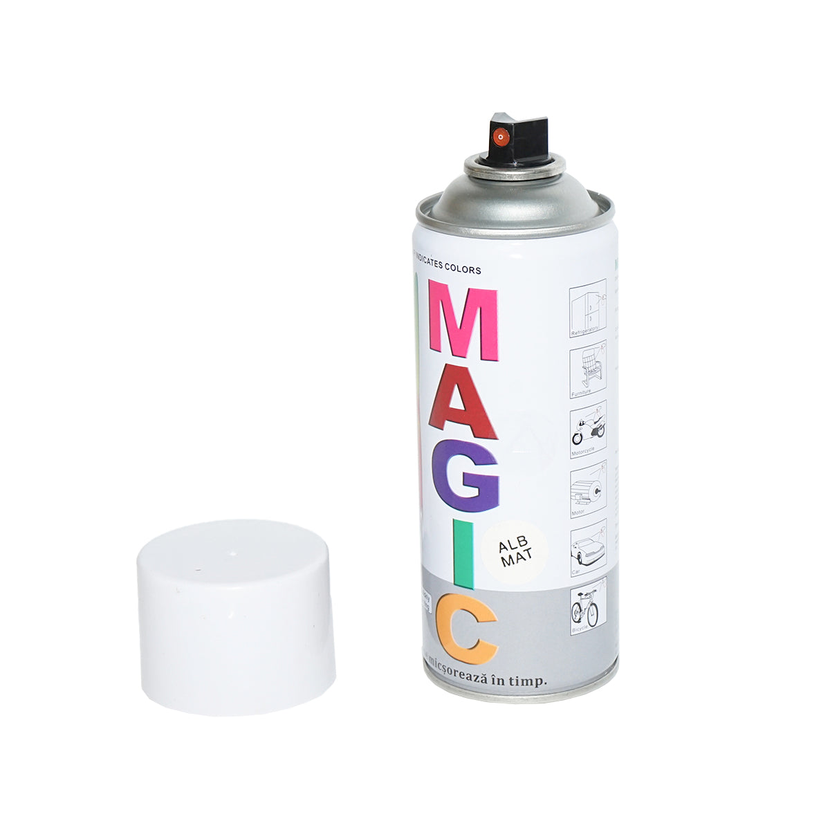 Spray vernice MAGIC bianco opaco 007, 400 ml - immagine 2