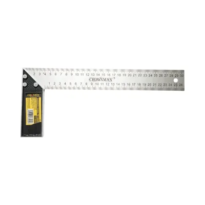 Squadra da carpentiere professionale Crownman, 300 mm/12 pollici, manico in alluminio, righello in acciaio al carbonio.