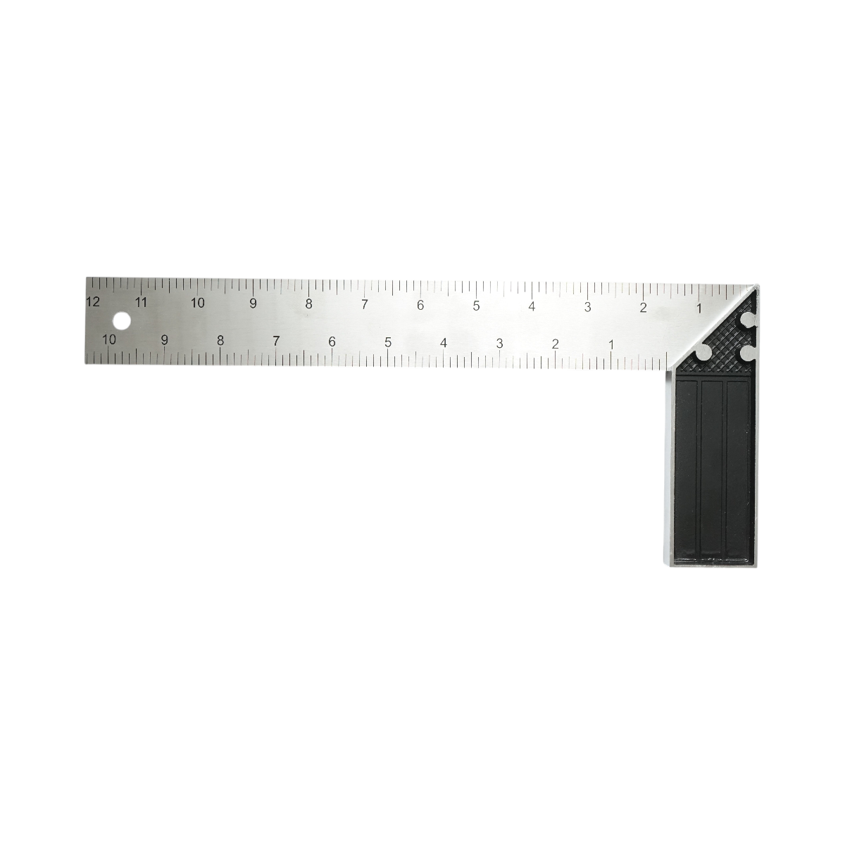 Squadra da carpentiere professionale Crownman, 300 mm/12 pollici, manico in alluminio, righello in acciaio al carbonio. - immagine 2