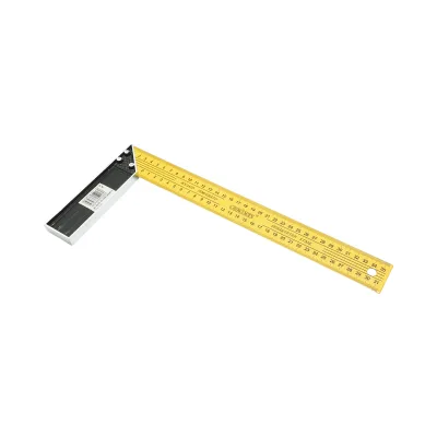 Squadra da carpentiere professionale Crownman, 350 mm/14 pollici, manico in alluminio, righello in acciaio al carbonio. - immagine 3