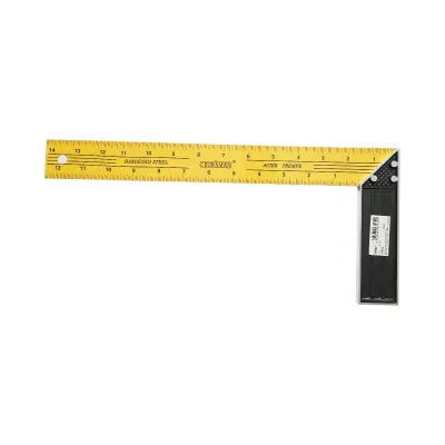 Squadra da carpentiere professionale Crownman, 350 mm/14 pollici, manico in alluminio, righello in acciaio al carbonio. - immagine 2