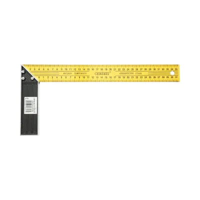 Squadra da carpentiere professionale Crownman, 350 mm/14 pollici, manico in alluminio, righello in acciaio al carbonio.