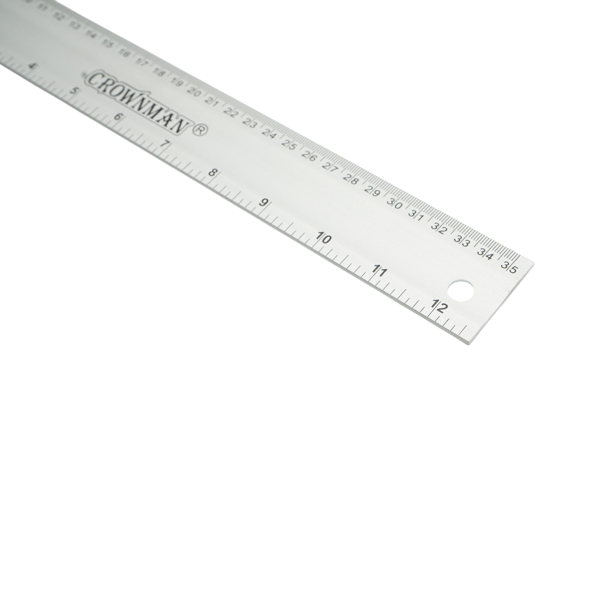 Squadra da falegnameria con livella professionale, 350mm (14 pollici), manico in alluminio, righello in acciaio inox, Crownman - immagine 5