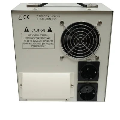 Stabilizzatore di tensione automatico 10000VA con relè monofase, 2 prese schuko 230V, display LCD Breckner Germany - immagine 5