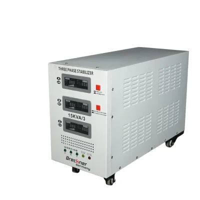 Stabilizzatore di tensione automatico 15KVA, 12KW trifase con servomotore Breckner Germany - immagine 2