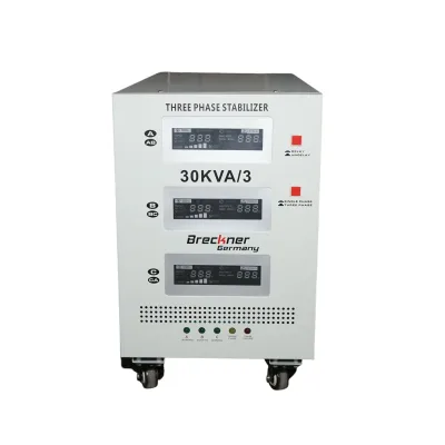 Stabilizzatore di tensione automatico 30KVA, 24KW trifase con servomotore Breckner Germany