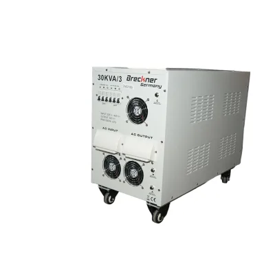 Stabilizzatore di tensione automatico 30KVA, 24KW trifase con servomotore Breckner Germany - immagine 3