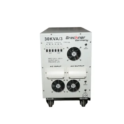 Stabilizzatore di tensione automatico 30KVA, 24KW trifase con servomotore Breckner Germany - immagine 4