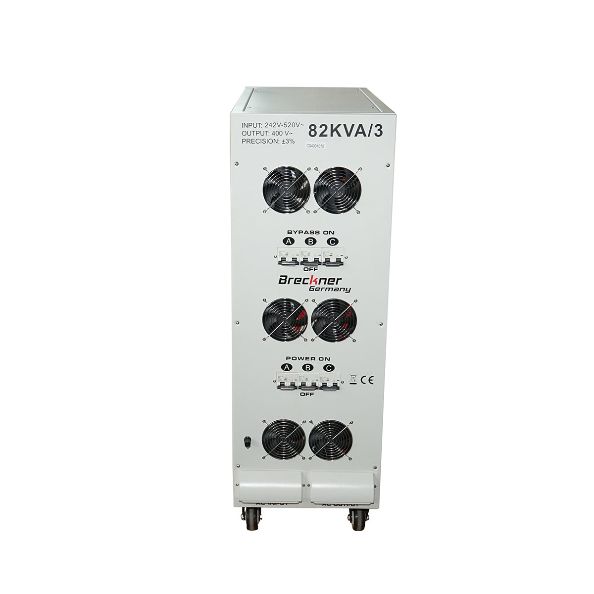 Stabilizzatore di tensione automatico 82KVA, 64KW trifase con servomotore Breckner Germany - immagine 3