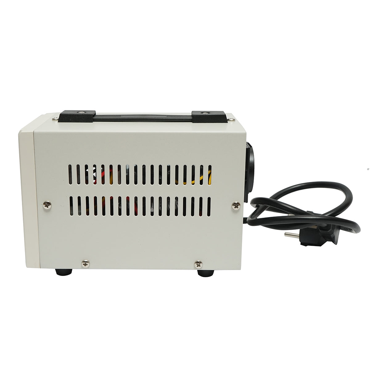 Stabilizzatore di tensione automatico monofase con relè 2000VA/140-260V, 2 prese schuko 230V, display LCD Breckner Germany - immagine 3