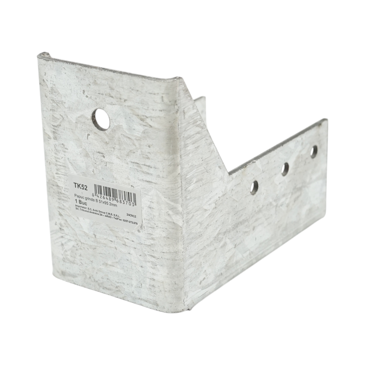 Staffa per trave tipo B 51×95 mm, spessore 2 mm, acciaio zincato. - immagine 3