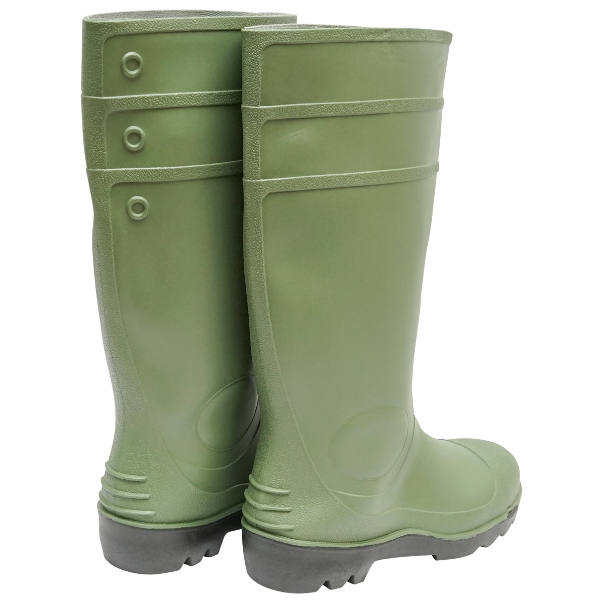 Stivali da lavoro in PVC verde con puntale in acciaio, taglia 44, modello 005GB - immagine 4