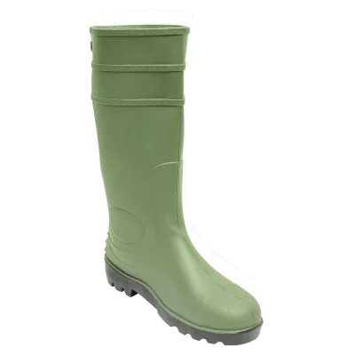 Stivali da lavoro in PVC verde con puntale in acciaio, taglia 44, modello 005GB - immagine 6