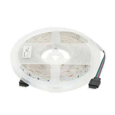 Striscia LED 5050 12W/m RGBW, 12-220V rotolo 5m, 60 LED/m IP20 - immagine 4
