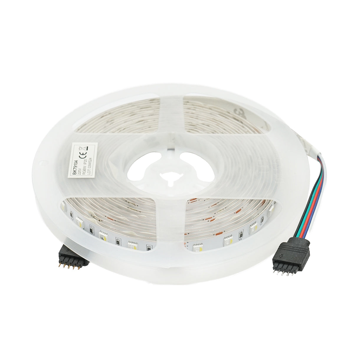 Striscia LED 5050 12W/m RGBW, 12-220V rotolo 5m, 60 LED/m IP20 - immagine 4