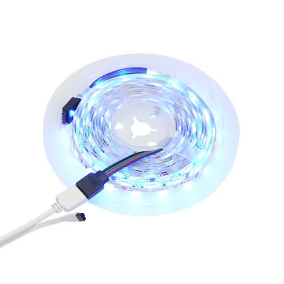 Striscia LED 5050 14,4W/m RGB, 12-220V rotolo 3m, 60 LED/m IP20 - immagine 3