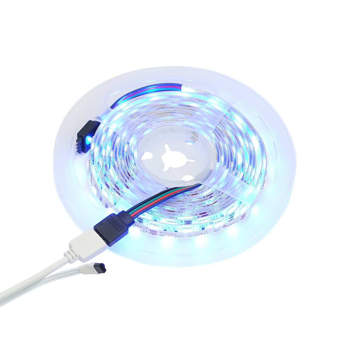Striscia LED 5050 14,4W/m RGB, 12-220V rotolo 3m, 60 LED/m IP20 - immagine 3