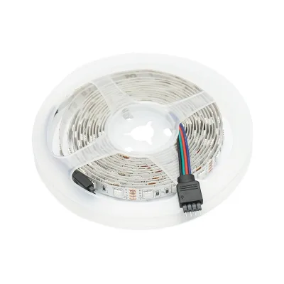Striscia LED 5050 14,4W/m RGB, 12-220V rotolo 3m, 60 LED/m IP20 - immagine 5