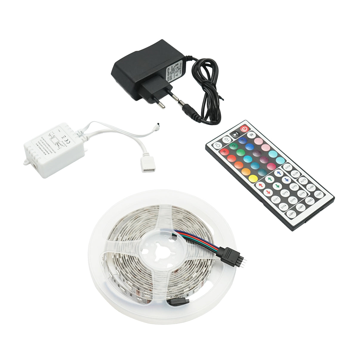 Striscia LED 5050 14,4W/m RGB, 12-220V rotolo 3m, 60 LED/m IP20