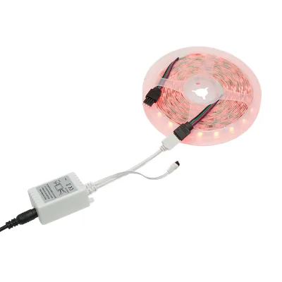 Striscia LED 5050 14,4W/m RGB, 12-220V rotolo 5m, 60 LED/m IP20 - immagine 3