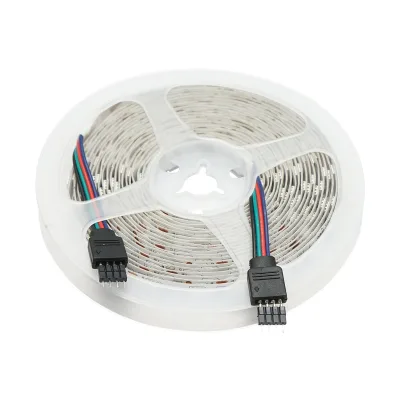 Striscia LED 5050 14,4W/m RGB, 12-220V rotolo 5m, 60 LED/m IP20 - immagine 5