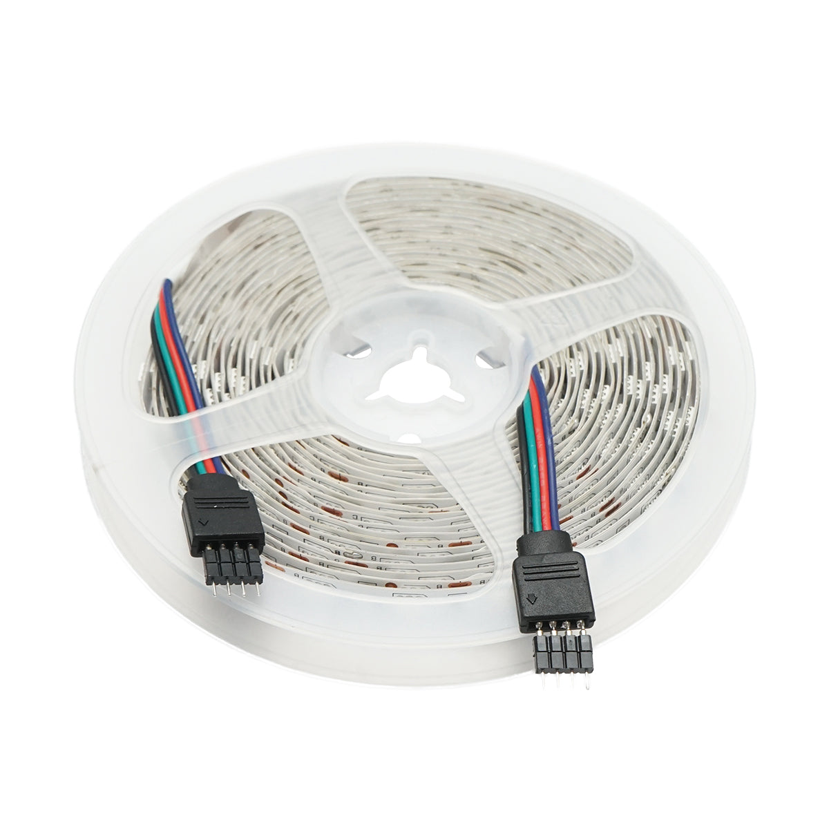 Striscia LED 5050 14,4W/m RGB, 12-220V rotolo 5m, 60 LED/m IP20 - immagine 5