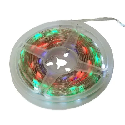 Striscia LED con pannello solare 5V, 10m, telecomando RGB+IC IP65 - immagine 3
