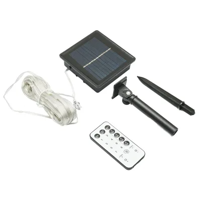 Striscia LED con pannello solare 5V, 10m, telecomando RGB+IC IP65 - immagine 2